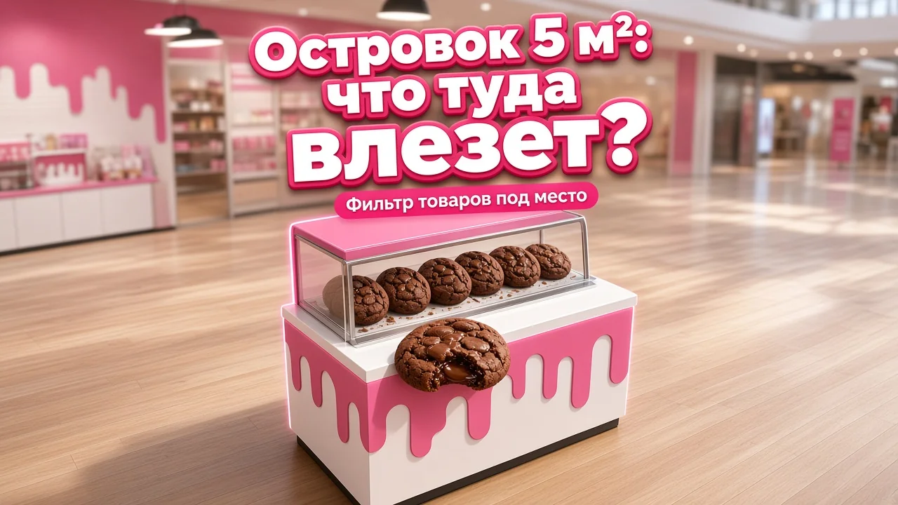 Что продавать в ТЦ с островка без подсобки и раковины
