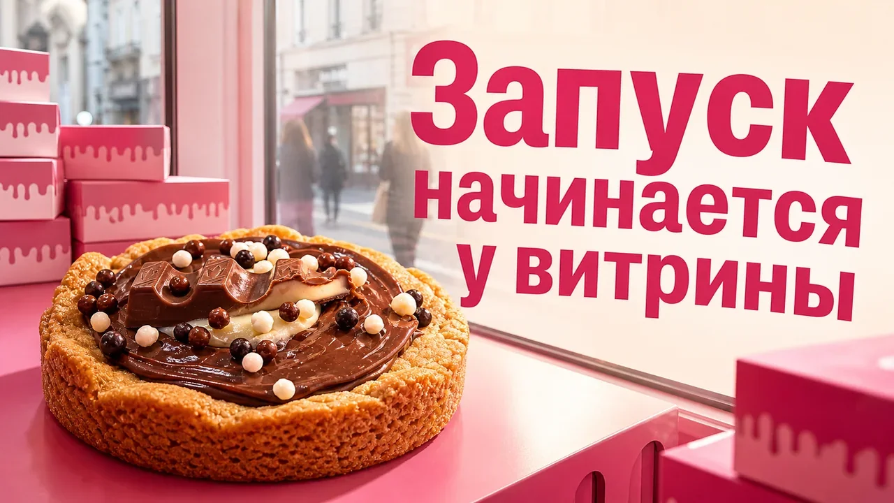 Крупные кукисы и фирменная упаковка Куки Луки перед локальным запуском десертной