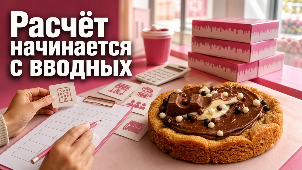 Крупные кукисы Куки Луки и фирменная упаковка как основа расчёта десертной под локацию
