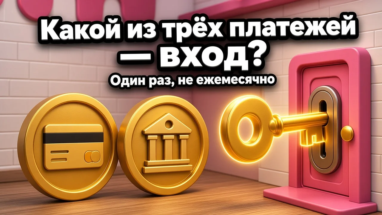 Три платежа перед входом в систему франшизы, один открывает розовую точку