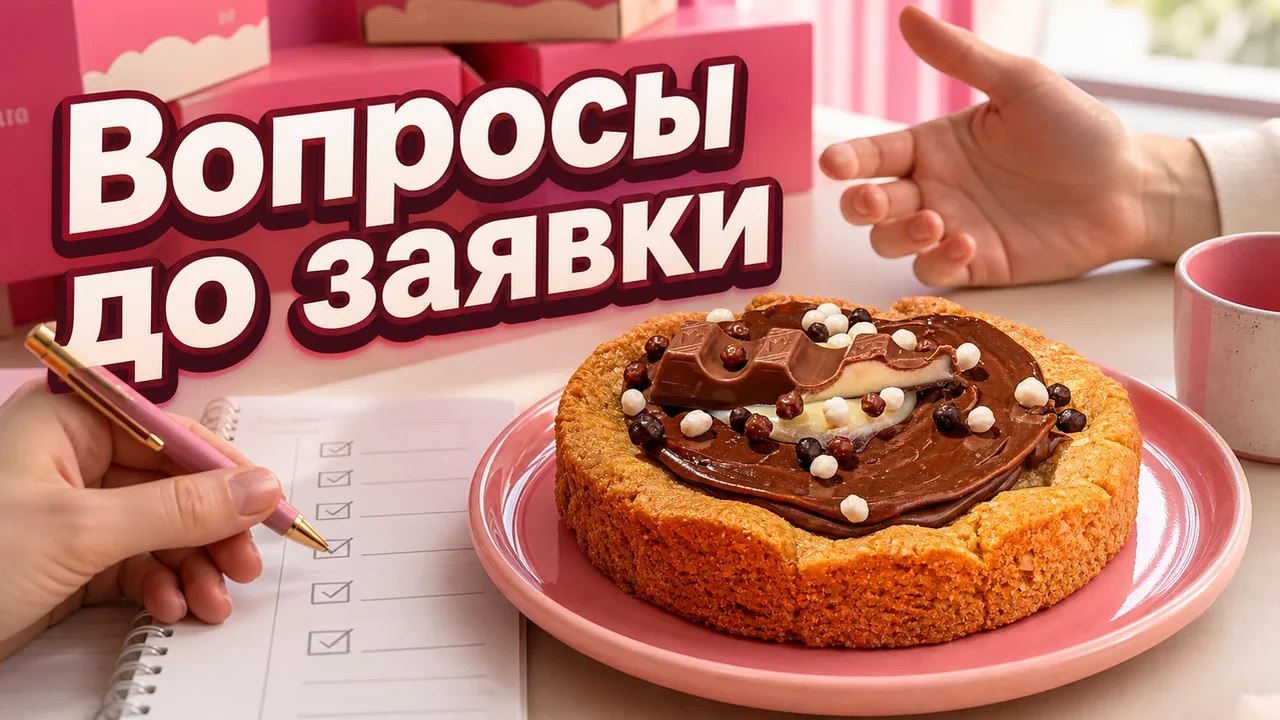 Предприниматель готовит вопросы о франшизе десертной перед разговором с командой